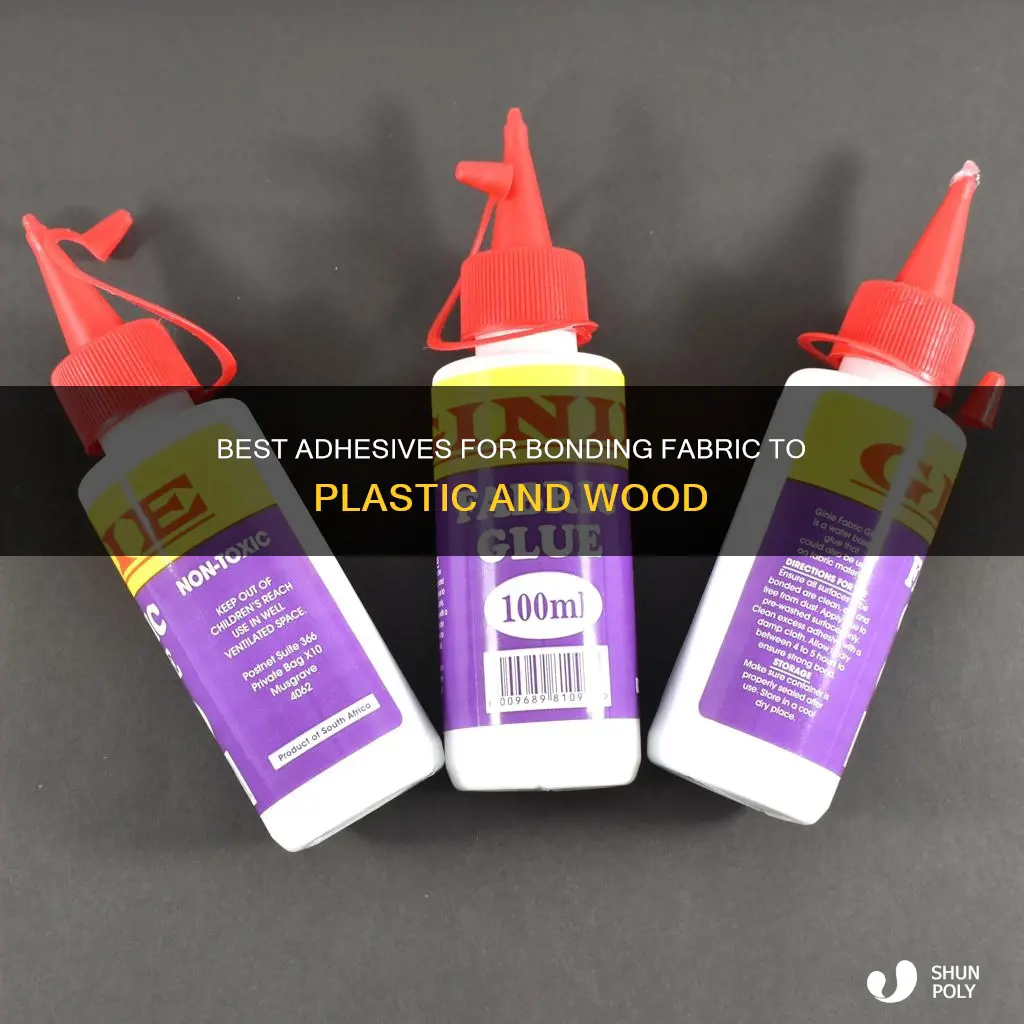 what adhesive bonds fabric to plastic wood