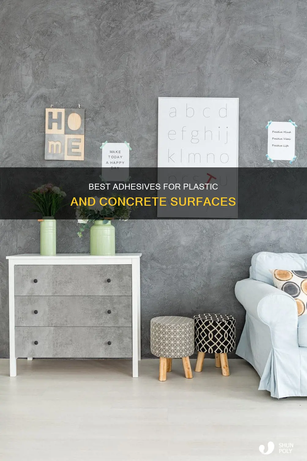 what adhesive for plastic and concrete
