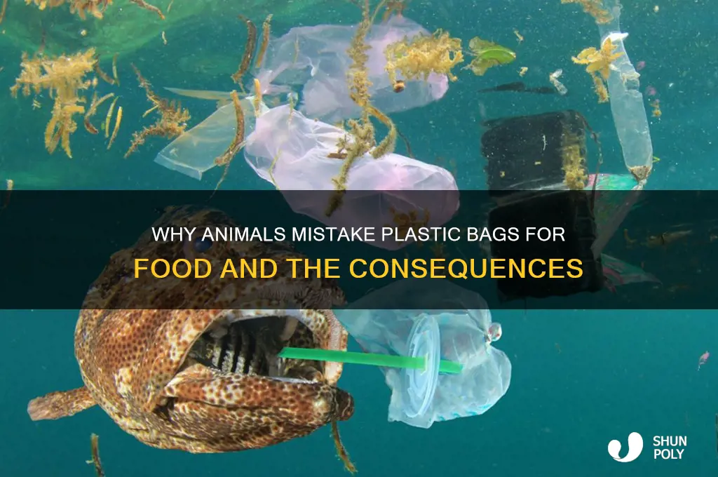 what animals eat plastic bags