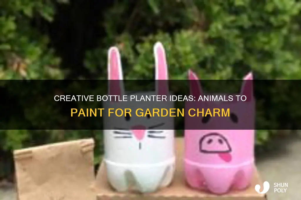 what animals to paint on plastic bottle planter