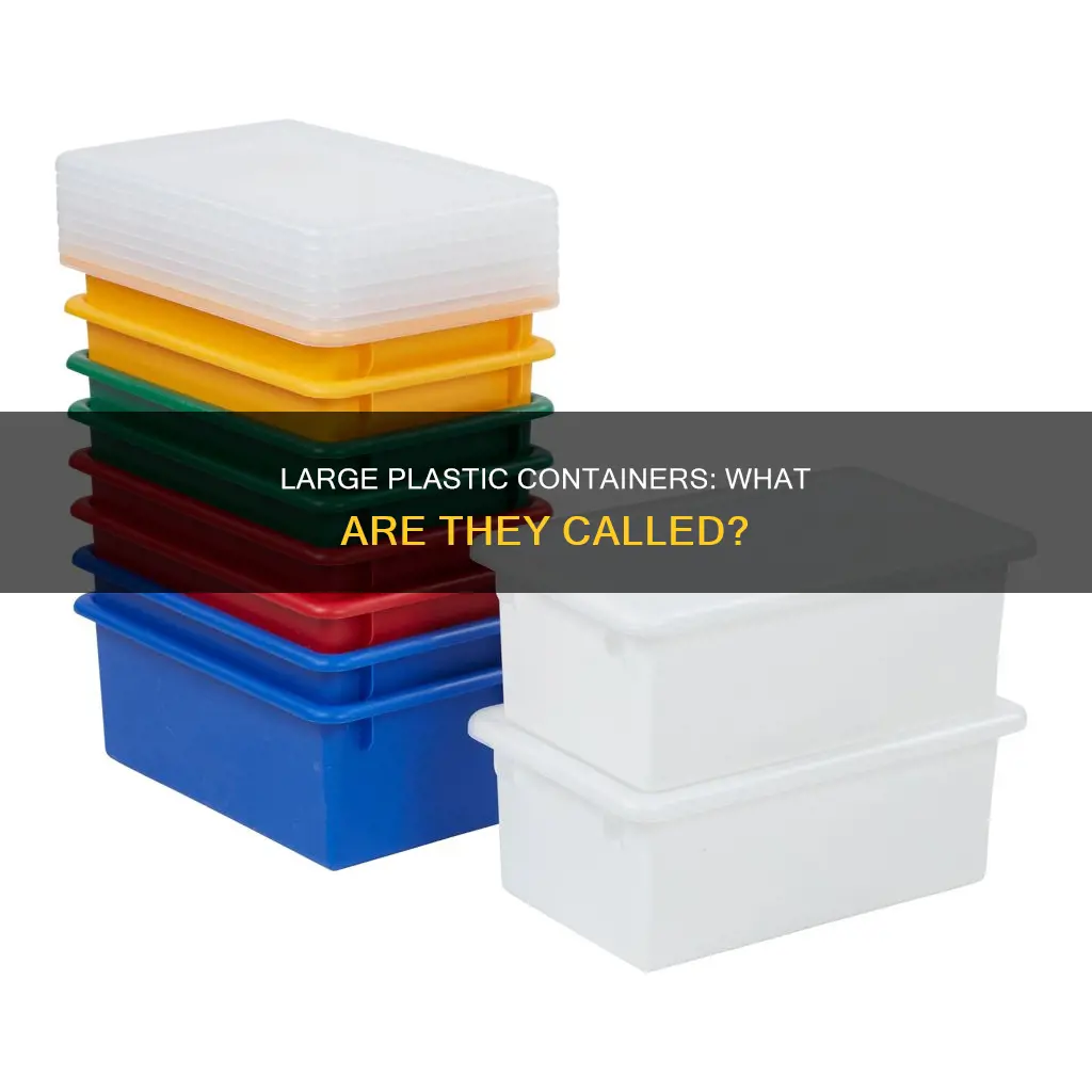 what are big storage containers plastic with lid called