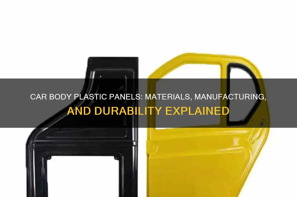 what are body plastic panels of a car made from