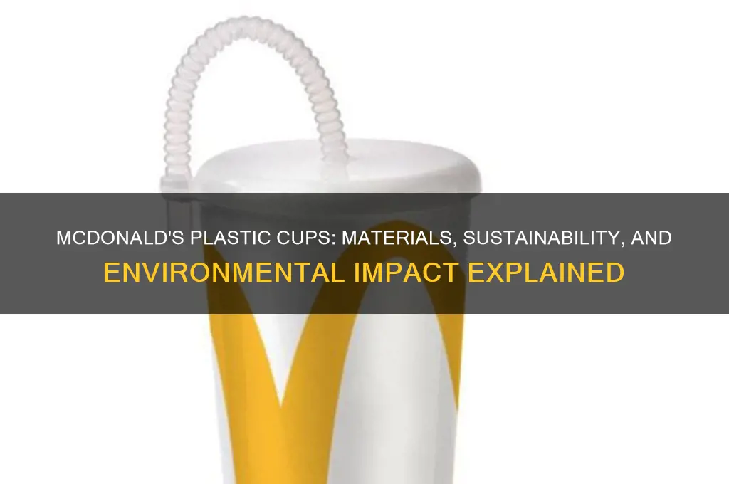 what are mcdonalds plastic cups made of