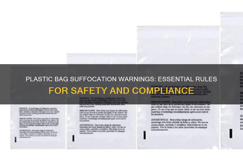 what are plastic bag suffocation warning rules