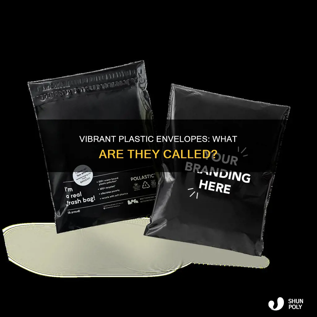 what are plastic coloful envelopes called