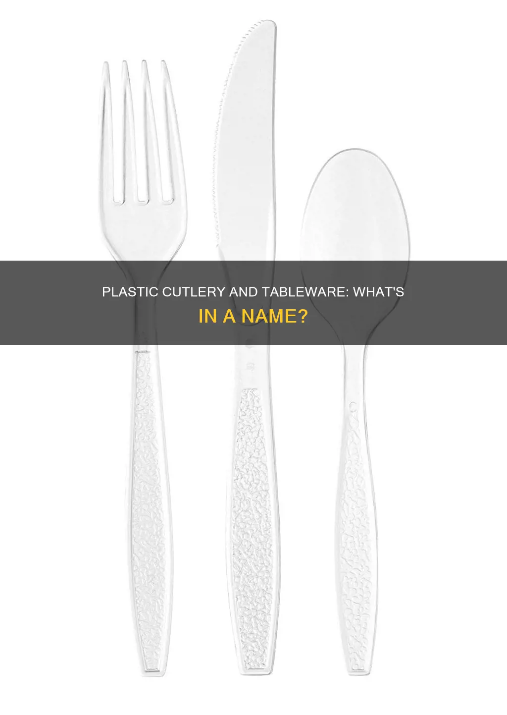 what are plastic napkins plates forks called