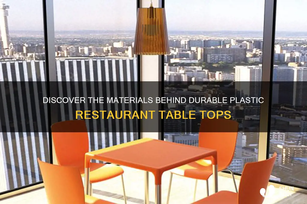 what are plastic restauant table tops made of