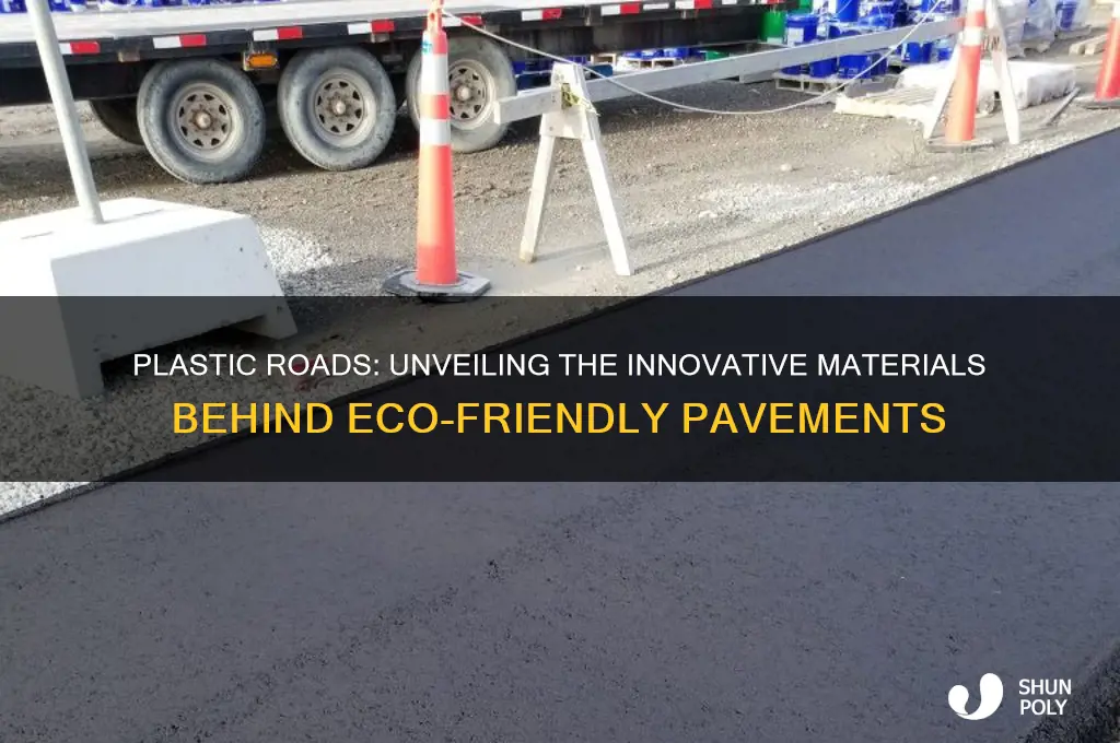 what are plastic roads made of