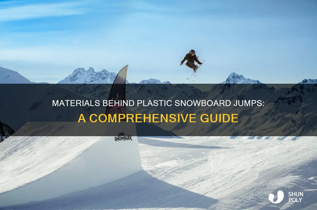 what are plastic snowboard jumps made from