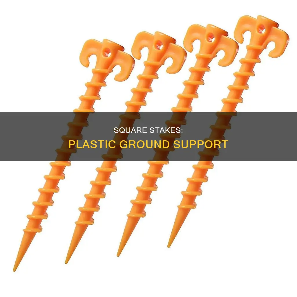 what are plastic square stakes in ground