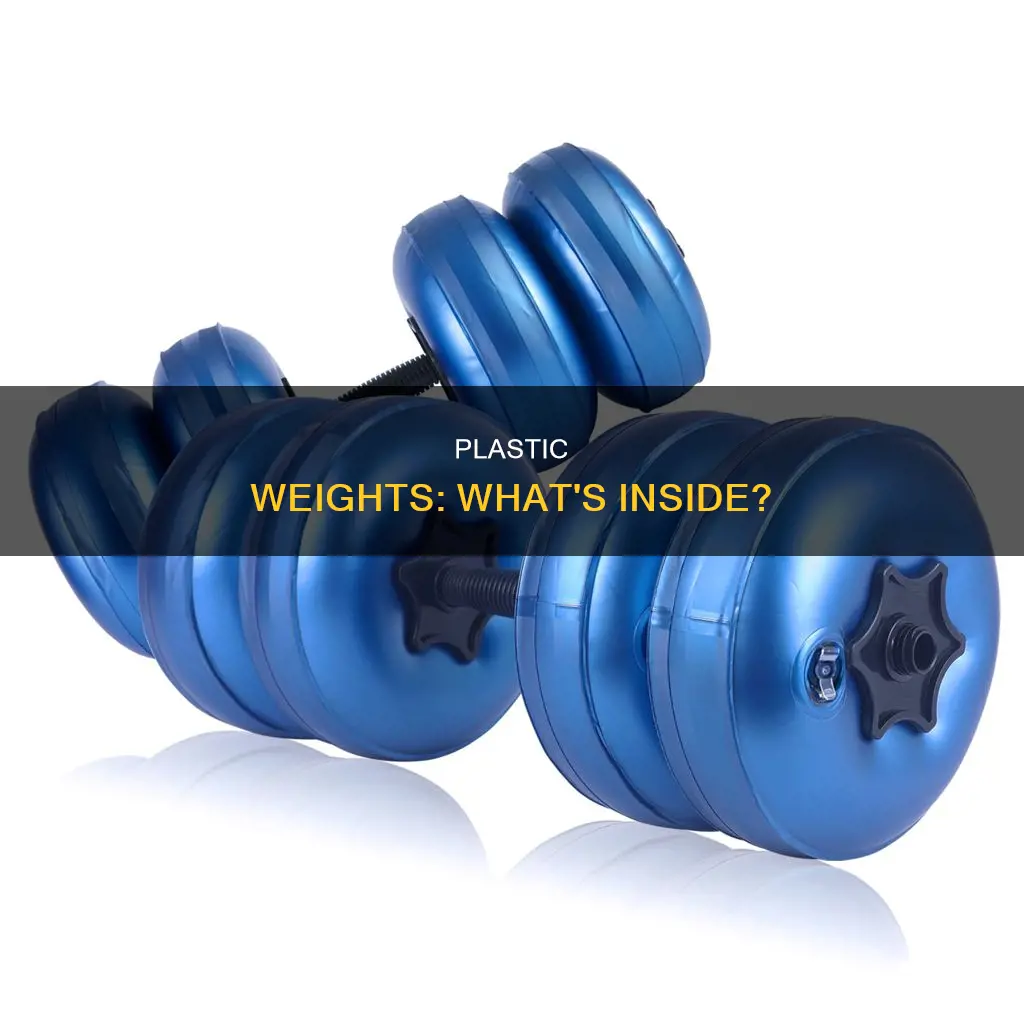 what are plastic weights filled with