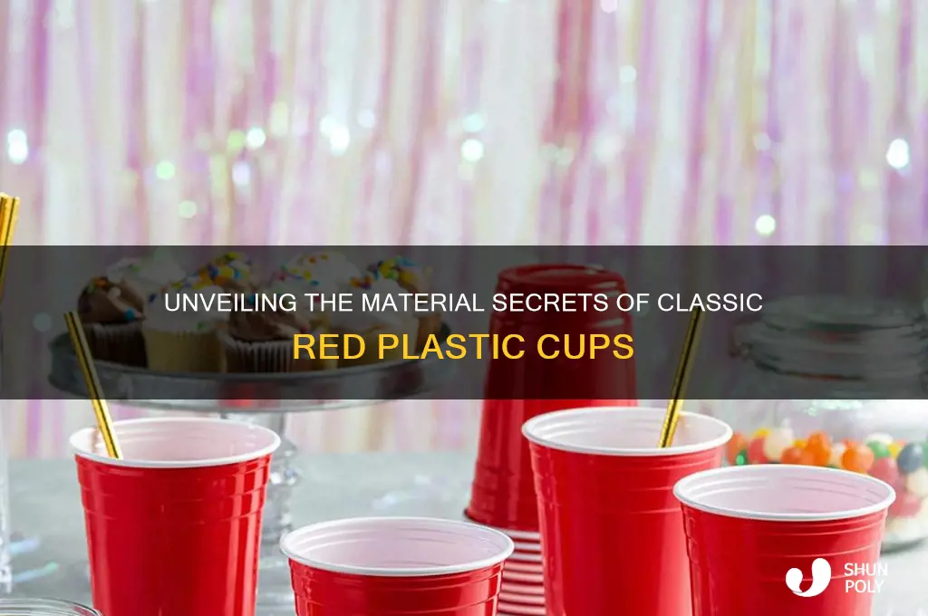 what are red plastic cups made of