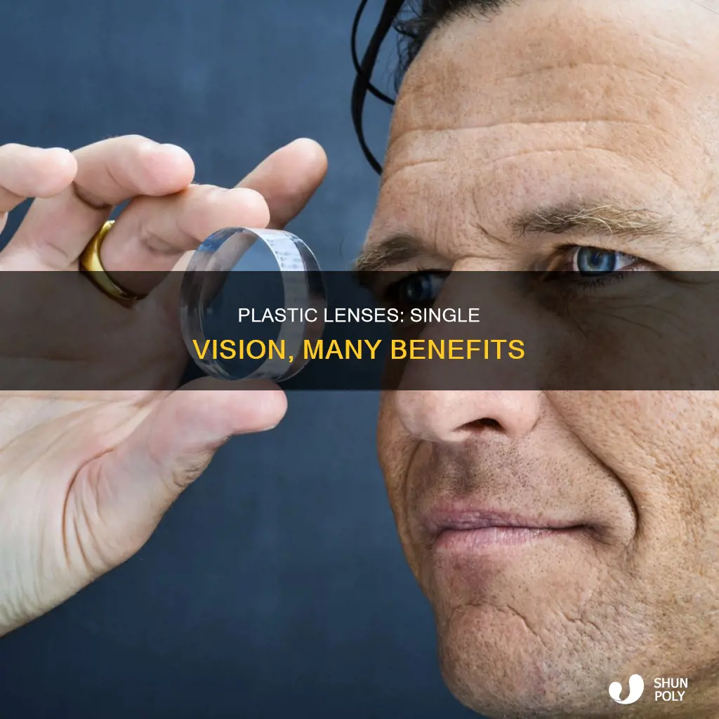 what are single vision plastic lenses
