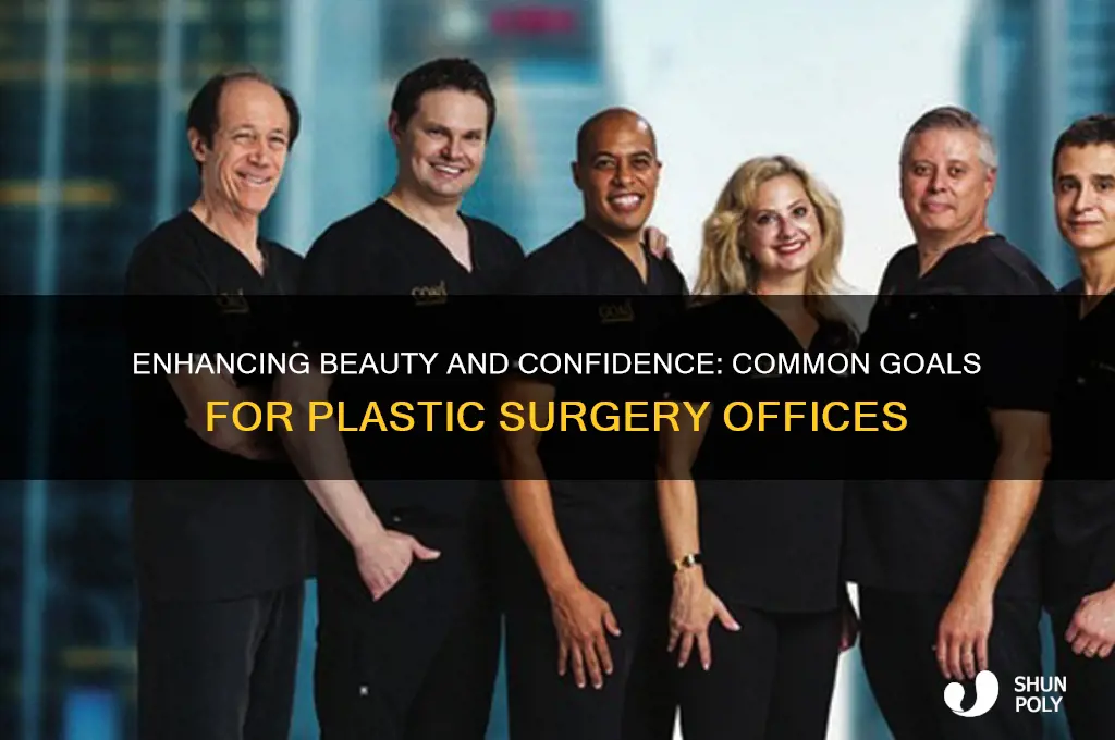 what are some common goals for plastic surgery offices