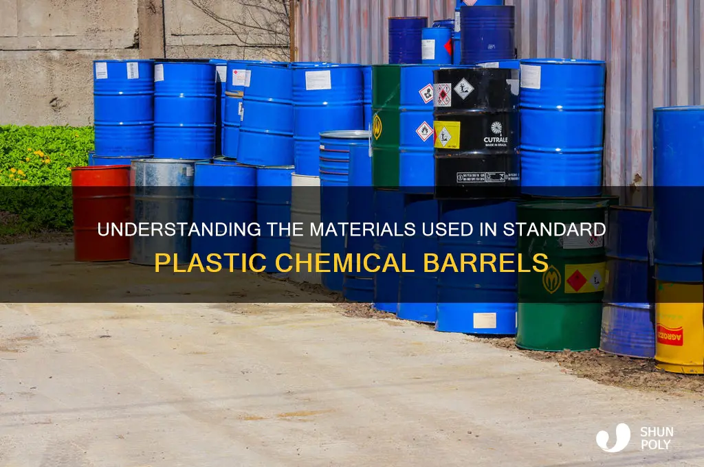 what are standard plastic chemical barels made from