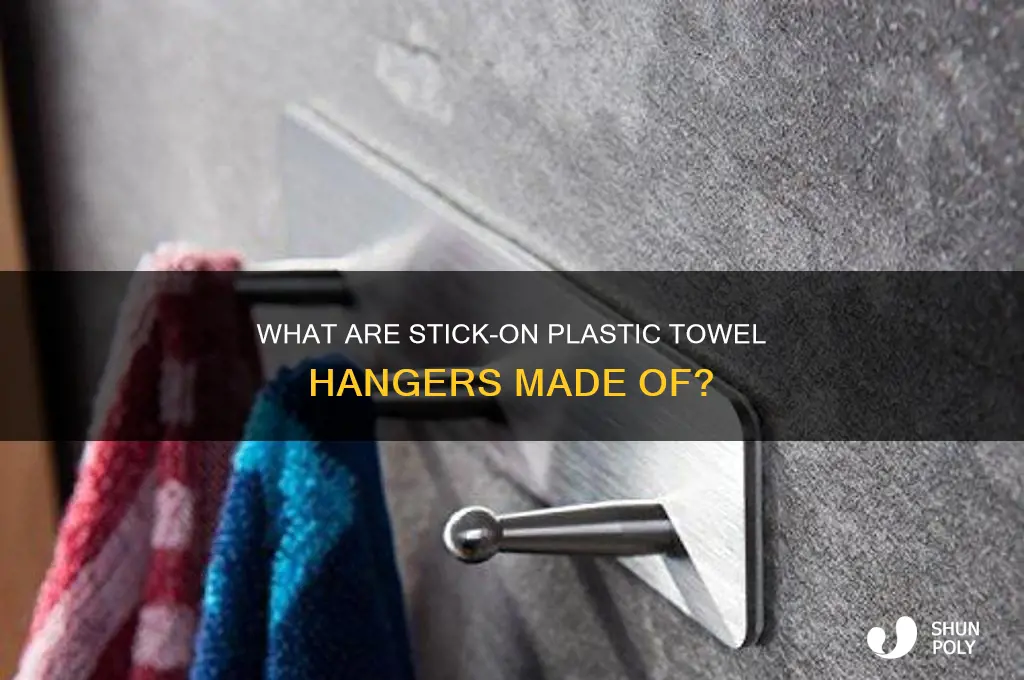 what are stick on plastic towel hanger made of