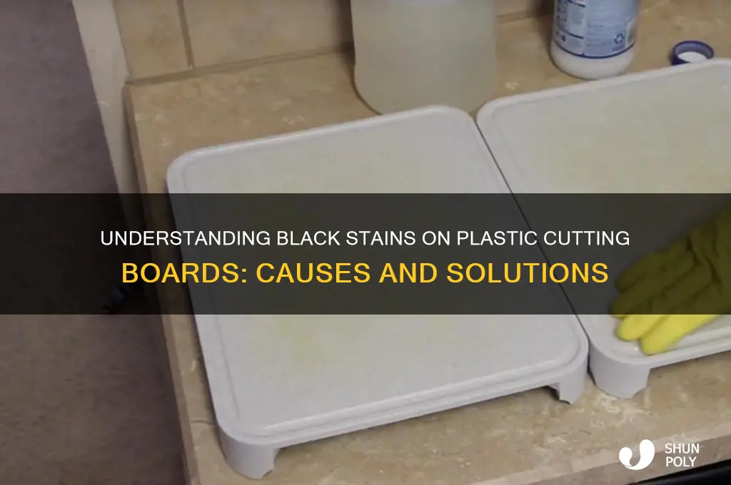 what are the black stains on my plastic cutting boards