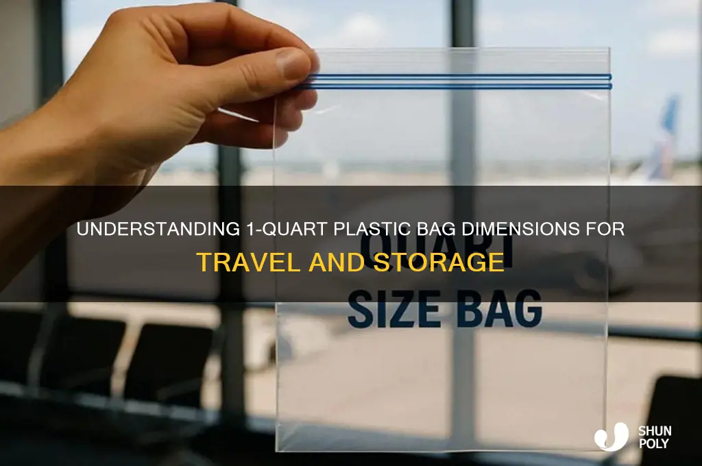 what are the dimensions of a 1-quart plastic bag