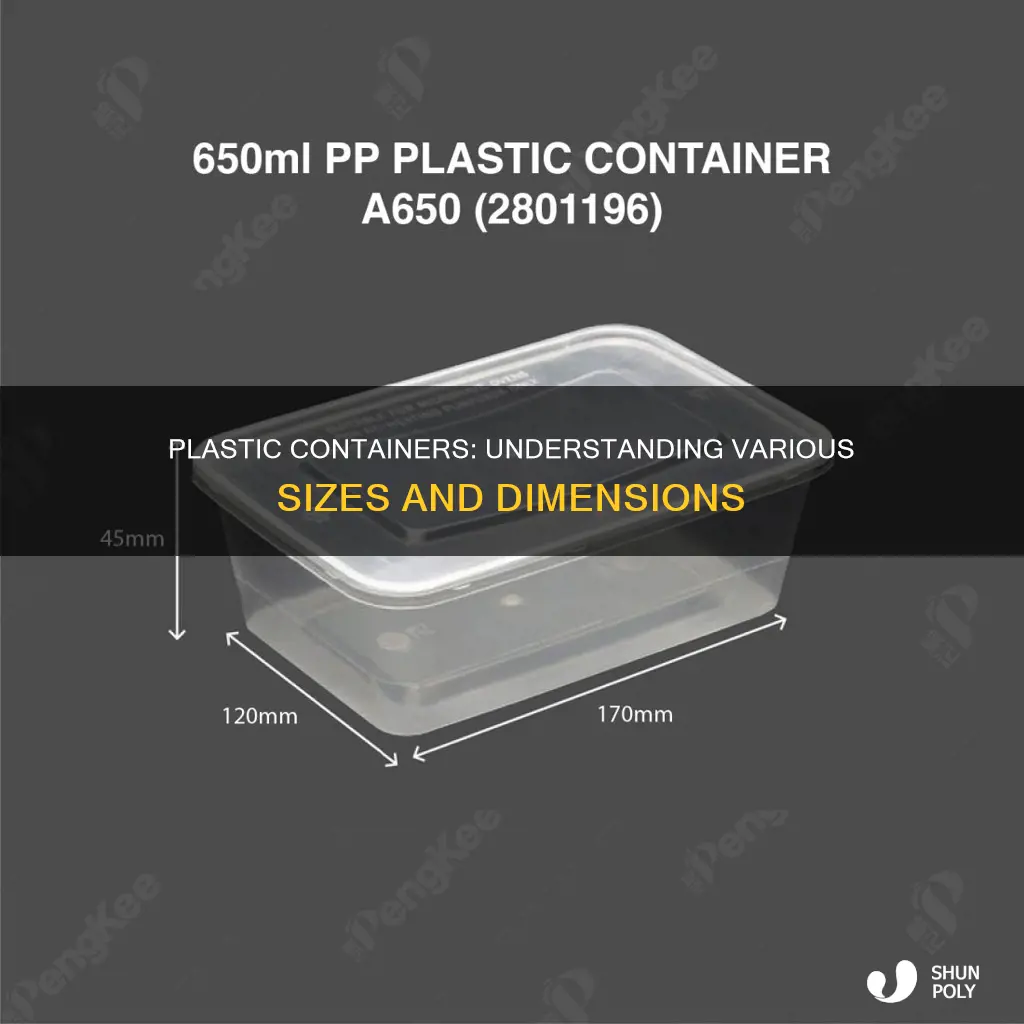 what are the sizes of plastic containers