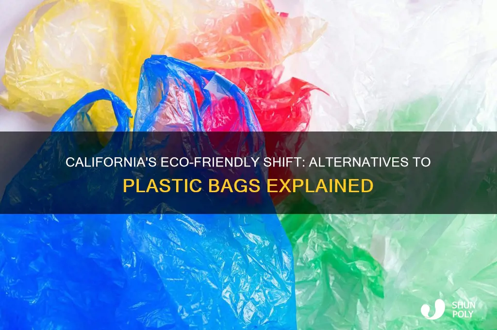 what california uses as a replacement of plastic bag