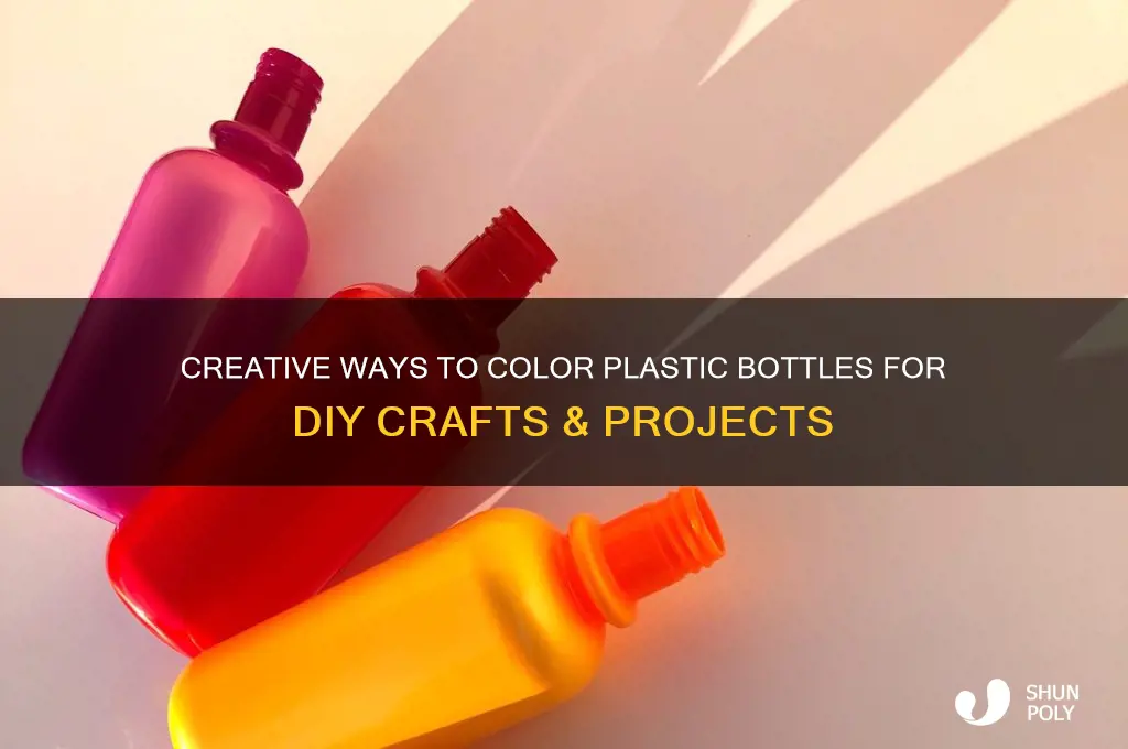 what can you color plastic bottles with