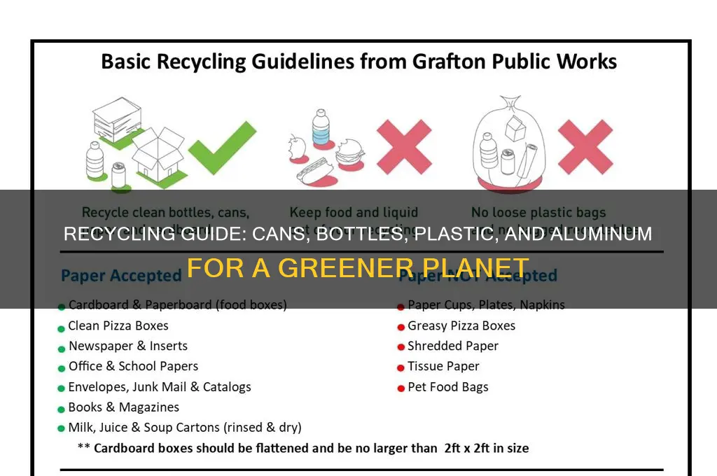 what can you recycle cans bottle plastic aluminum