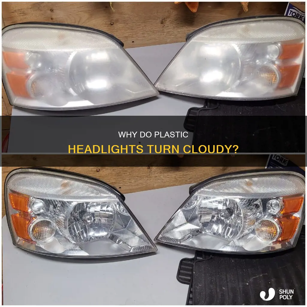 what causes plastic headlights to become cloudy