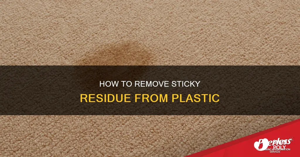 what causes sticky residue on plastic