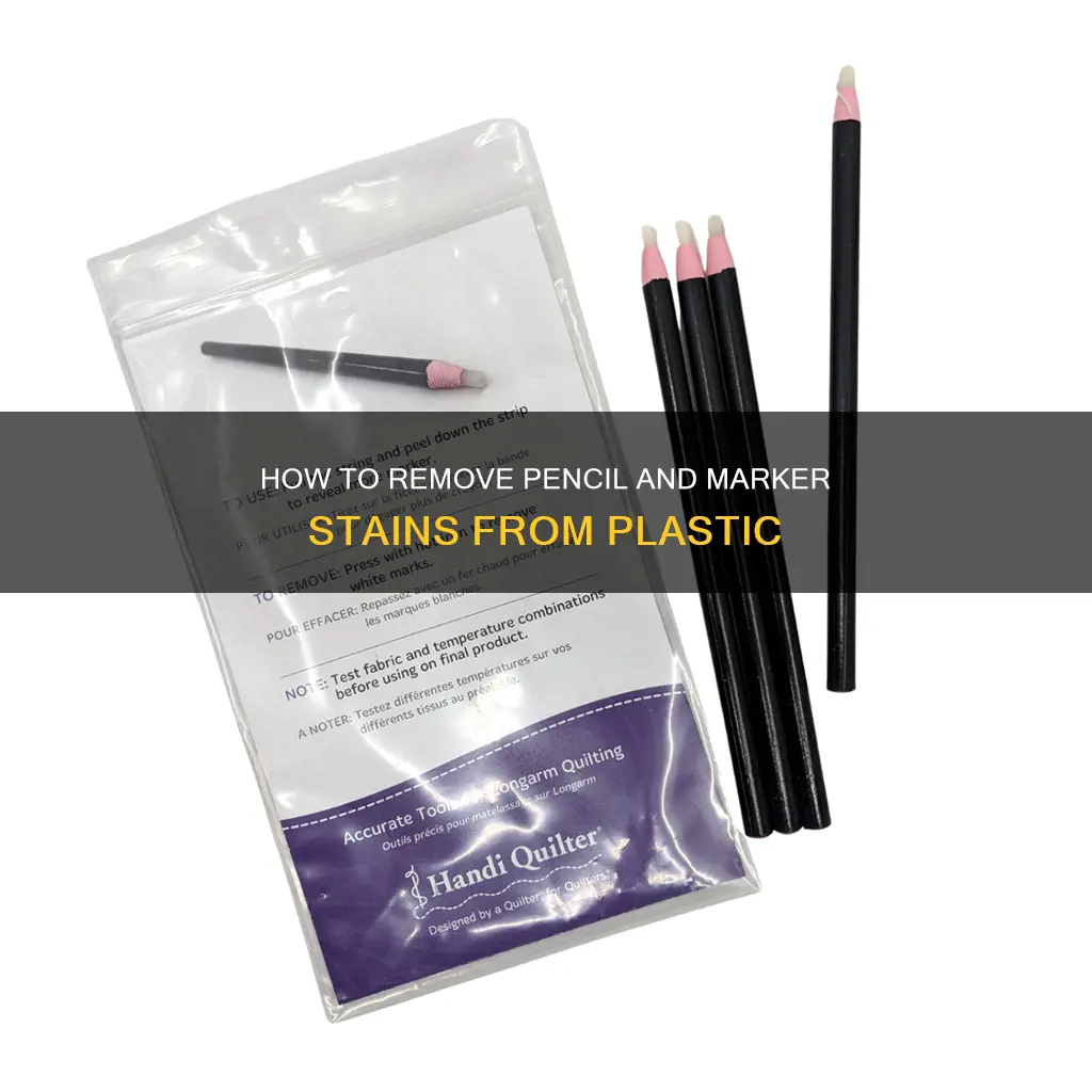 what cleans pencil and marker off plastic