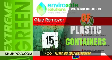 Removing Labels: Cleaning Plastic Containers