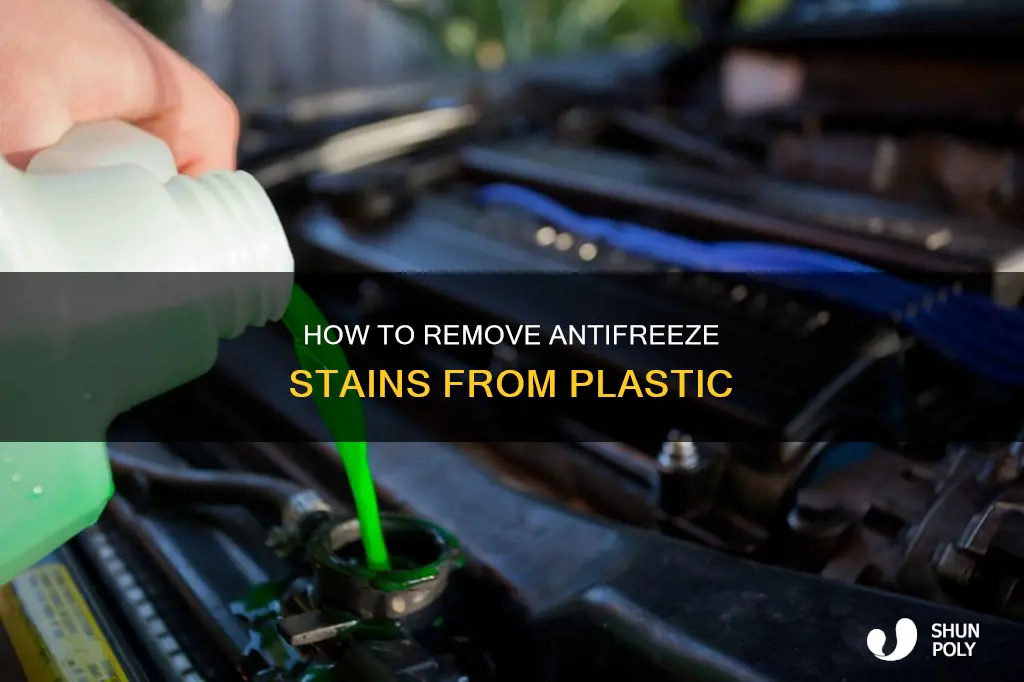 what cleans up antifreeze off plastic