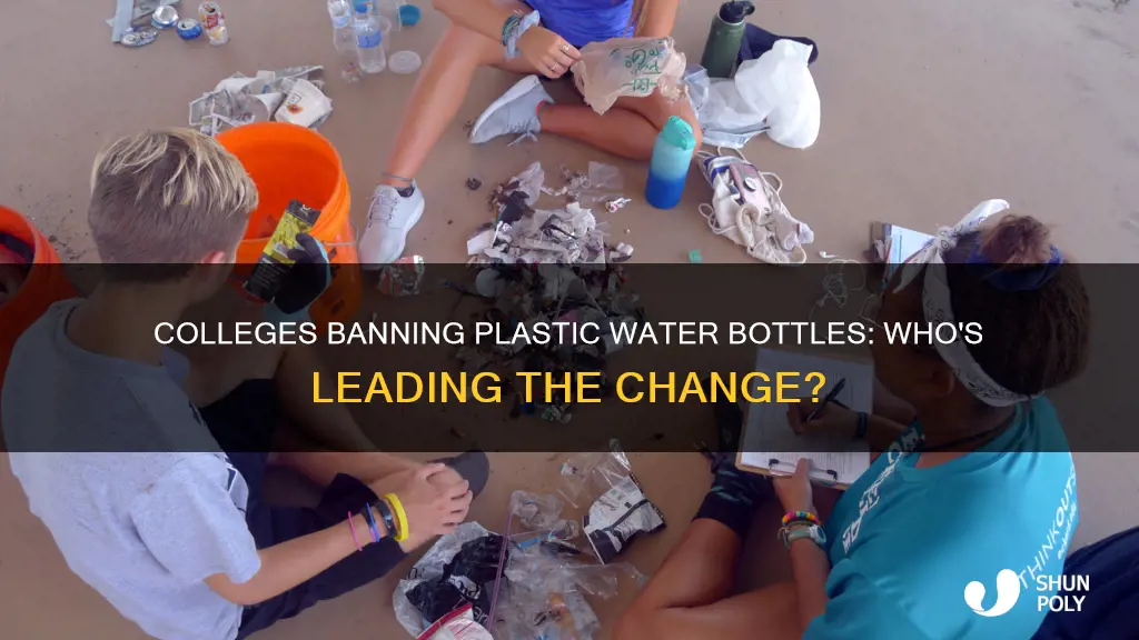 what colleges dont sell plastic waters