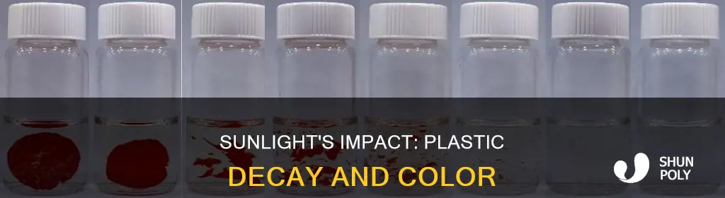 what color plastic decays slower in sunlight