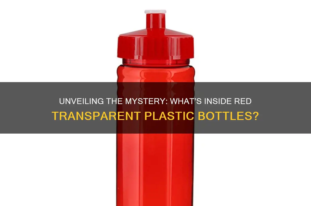 what comes in a red transparent plastic bottle