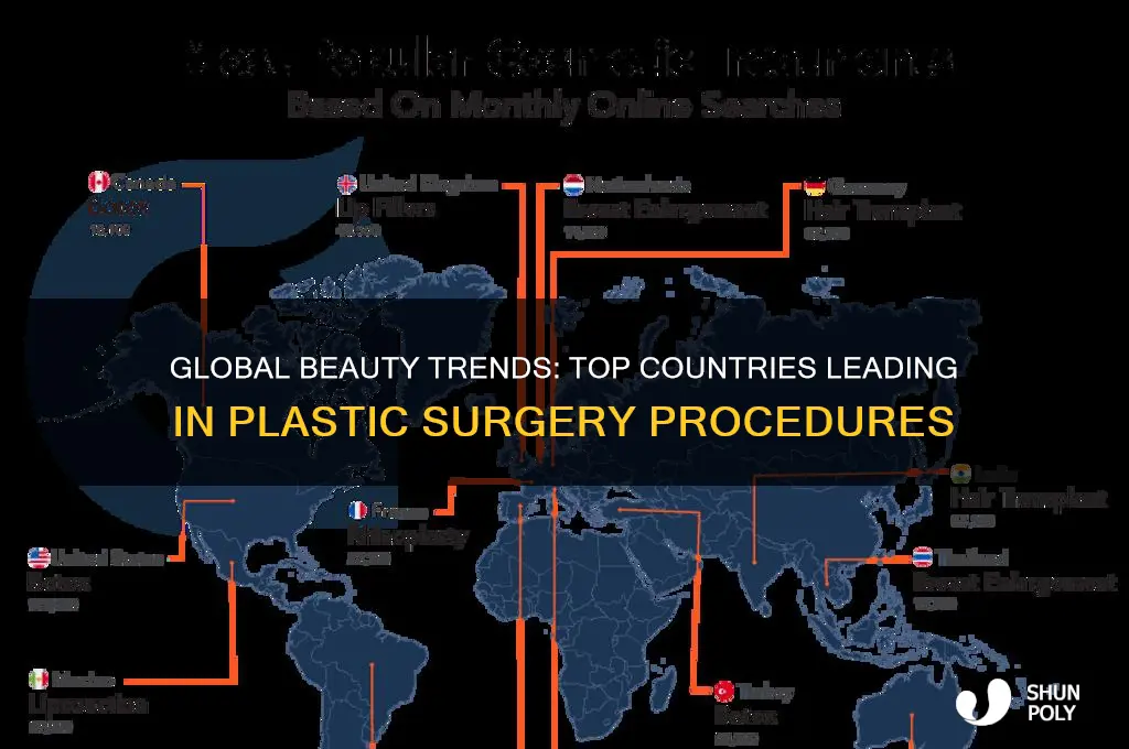 what countries have the most plastic surgery