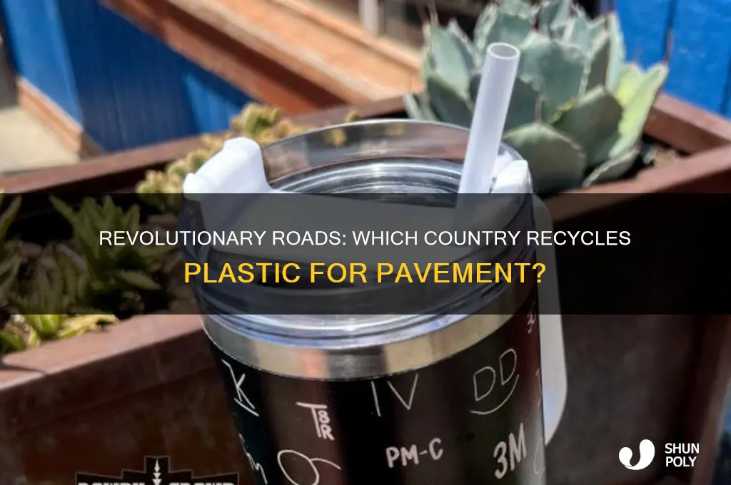 what country is grinding up plastic to make roads