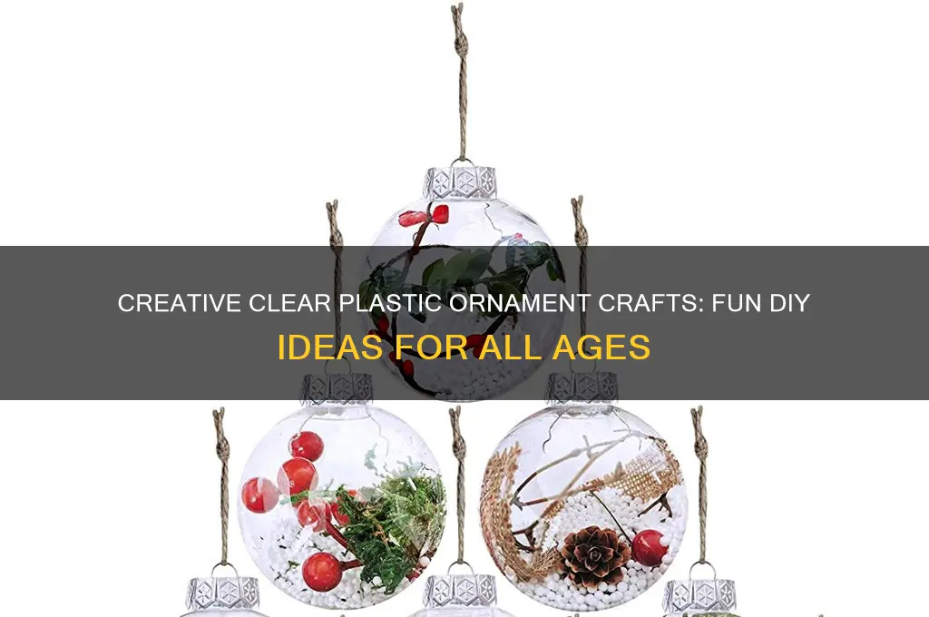 what crafts to do with clear plastic ornaments