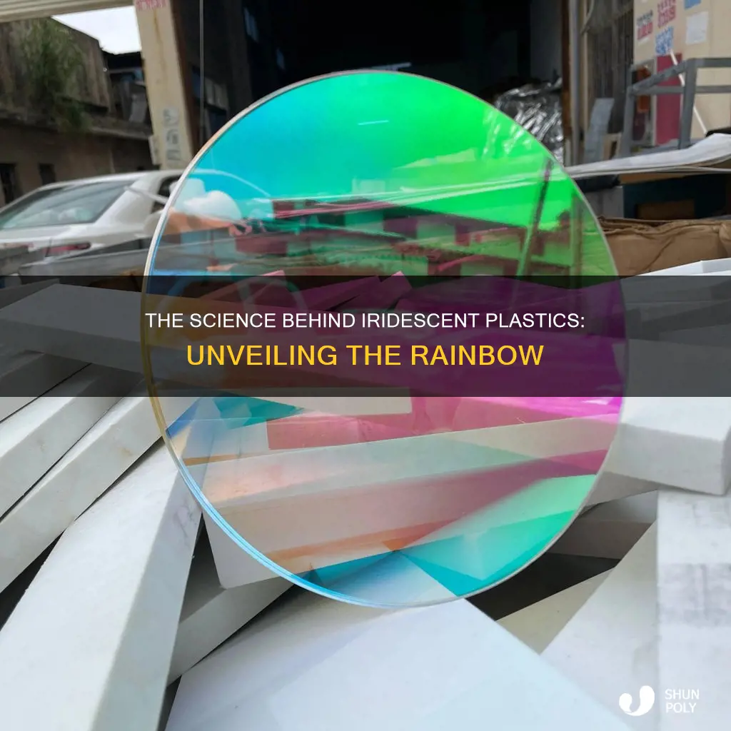 what creates the irridescent colors of plastic