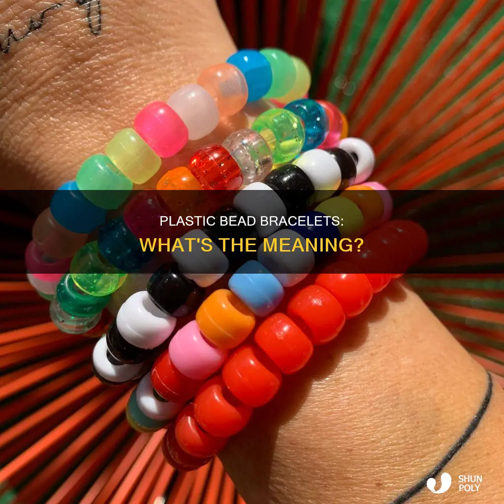 what do plastic bead bracelets mean