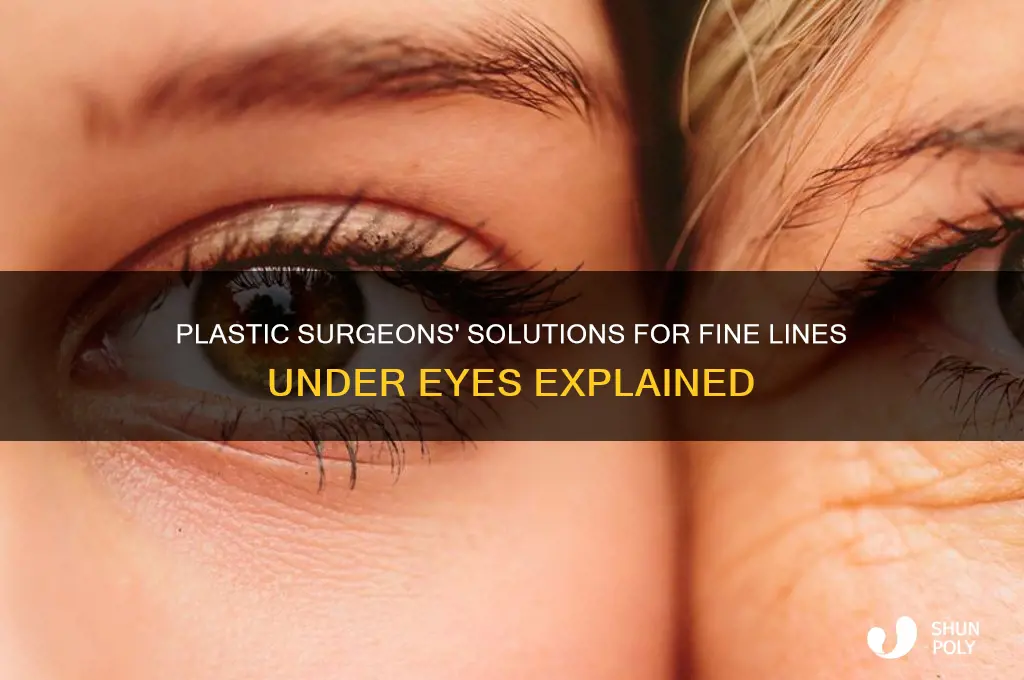 what do plastic surgeons do about fine lines under eyes
