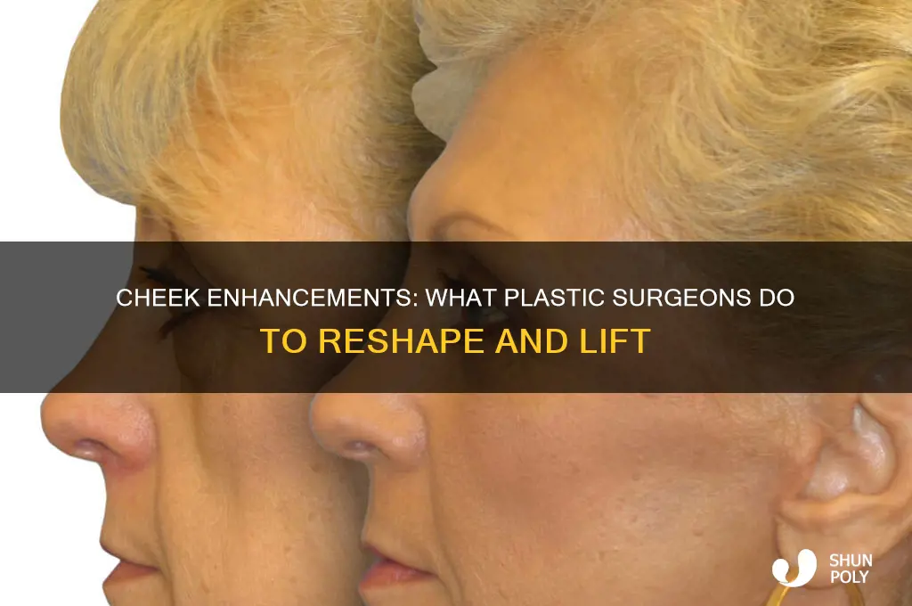what do plastic surgeons do to cheeks