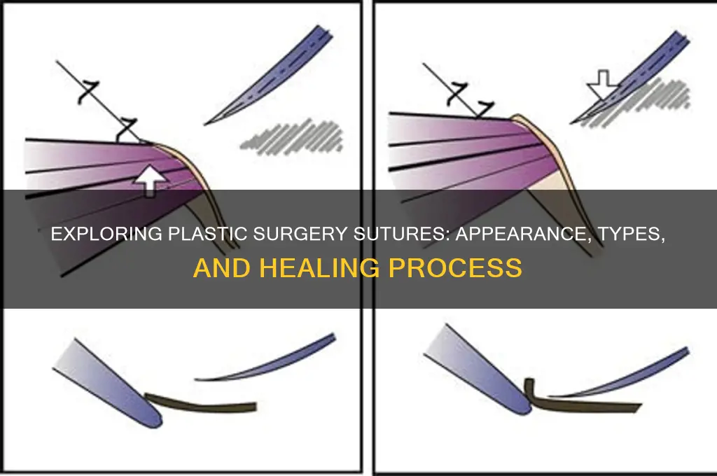 what do plastic surgery sutures look like