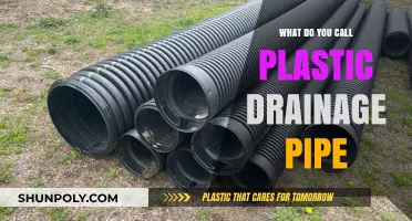 Plastic Drainage Pipe: What's in a Name?