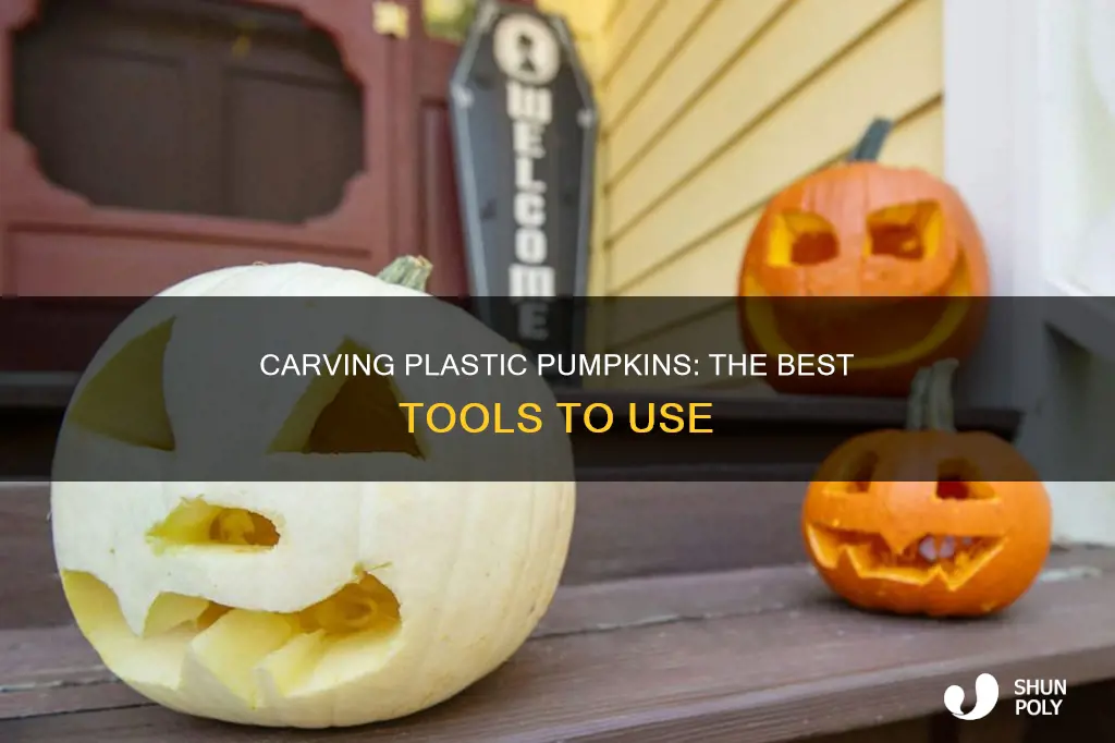 what do you carve plastic pumpkins with