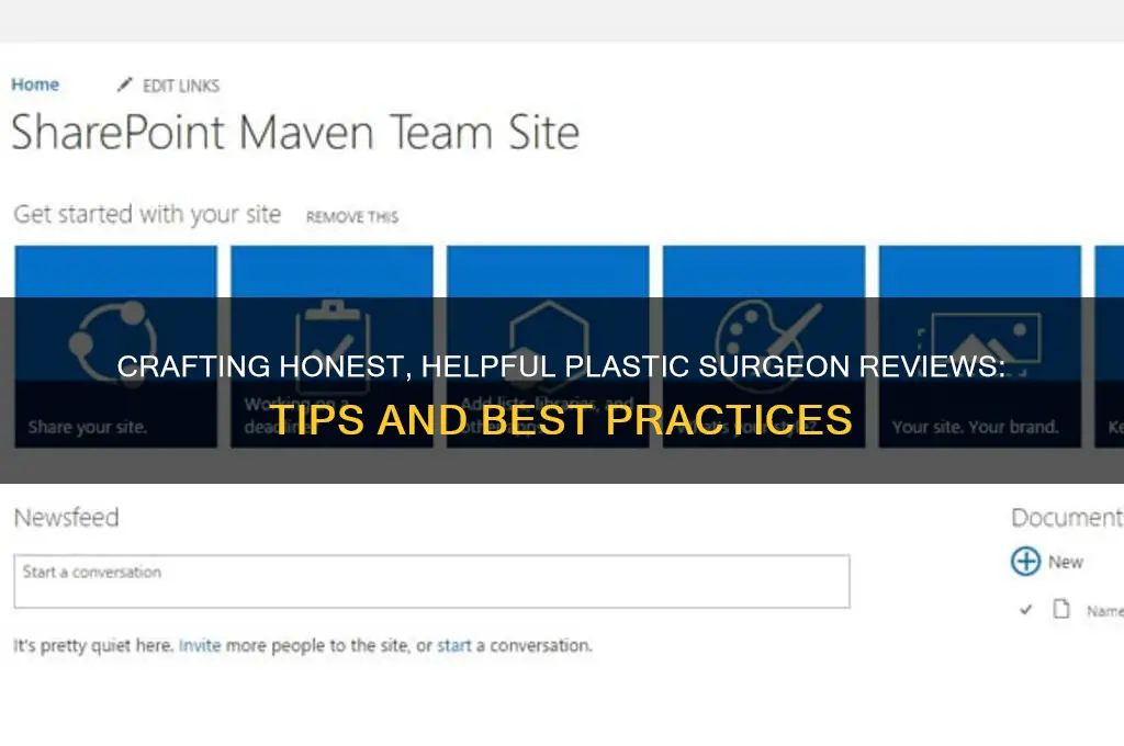 what do you write as a review for plastic surgeon