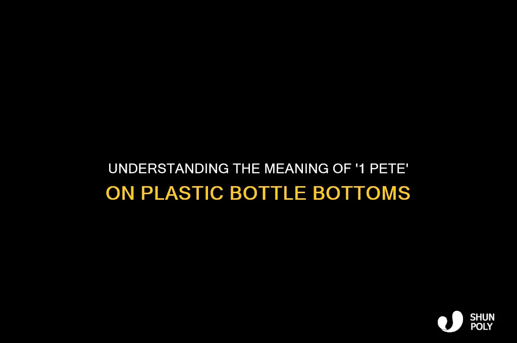 what does 1 pete on bottom of plastic bottle mean