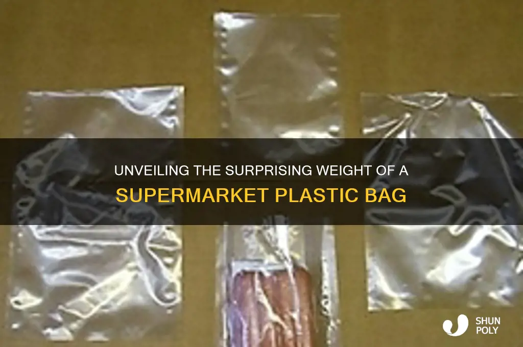 what does a supermarket plastic bag weigh