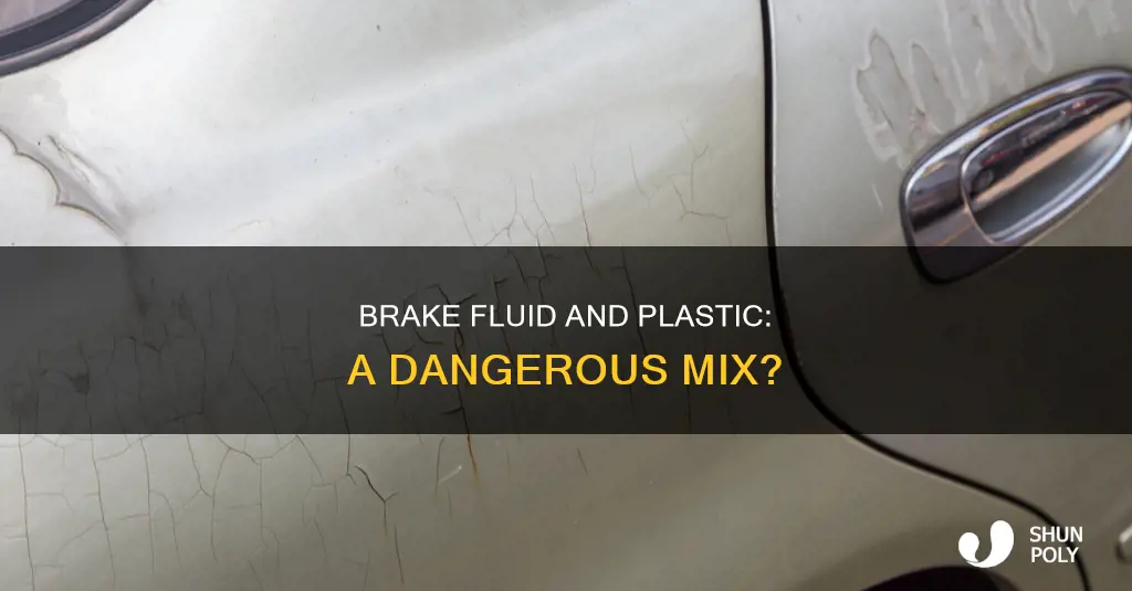 what does brake fluid do to plastic