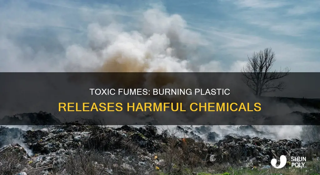 what does burning plastic give off