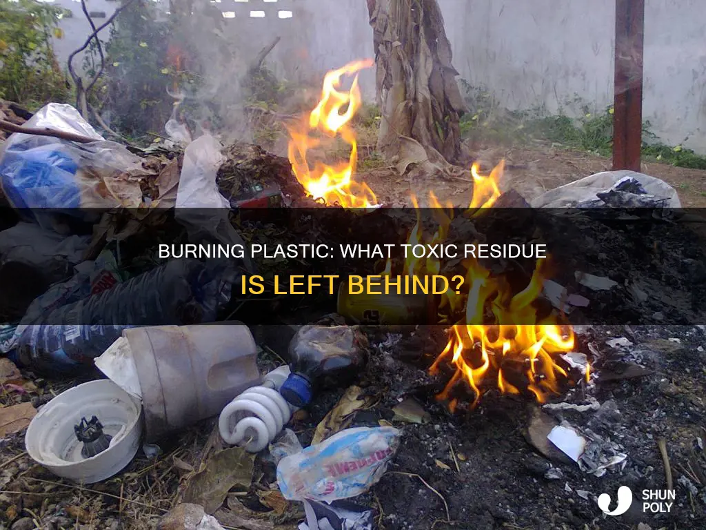 what does burning plastic turn into